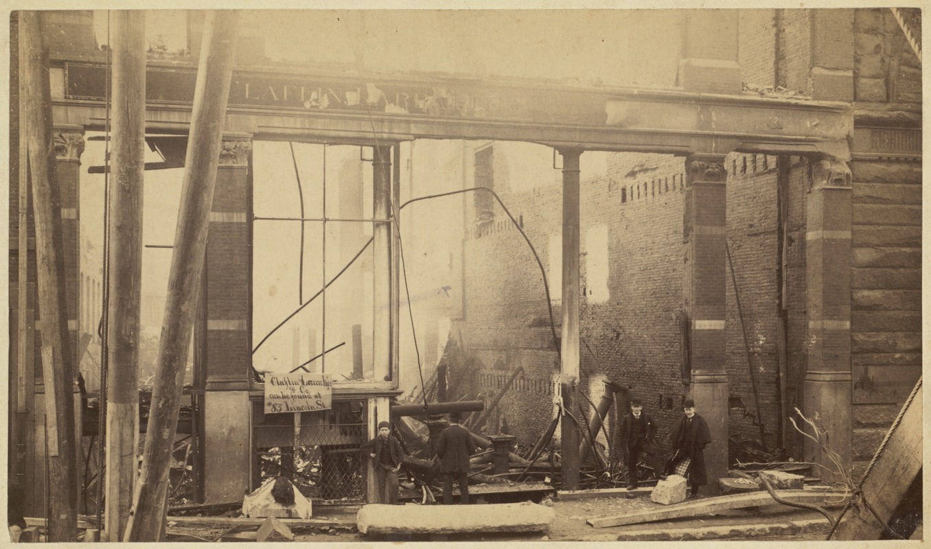 Boston Fire of 1872, remains of Claflin Larrabee building