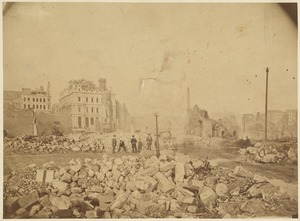 Boston Fire, 1872. Showing post office building