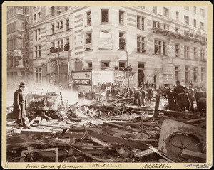 From corner of Common (about 12:20) Hotel Touraine under construction (Boylston Street explosion)
