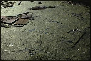 Harbor debris in foundation of new building