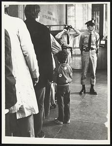 JFK Building - Security Check during anti-war protests in Boston