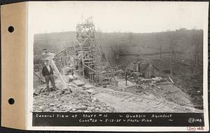 Contract No. 20, Coldbrook-Swift Tunnel, Barre, Hardwick, Greenwich, general view at Shaft 10, Quabbin Aqueduct, Hardwick, Mass., May 13, 1935