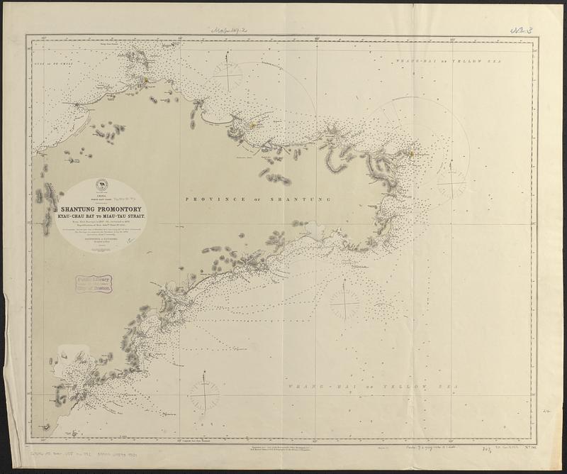 China, north east coast, Shantung Promontory, Kyau-Chau Bay to Miau-Tau Strait