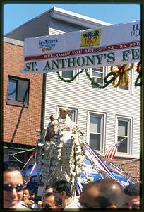 Boston: A statue of St. Anthony is carried the city's N. End during the annual St. Anthony's Feast - 2002
