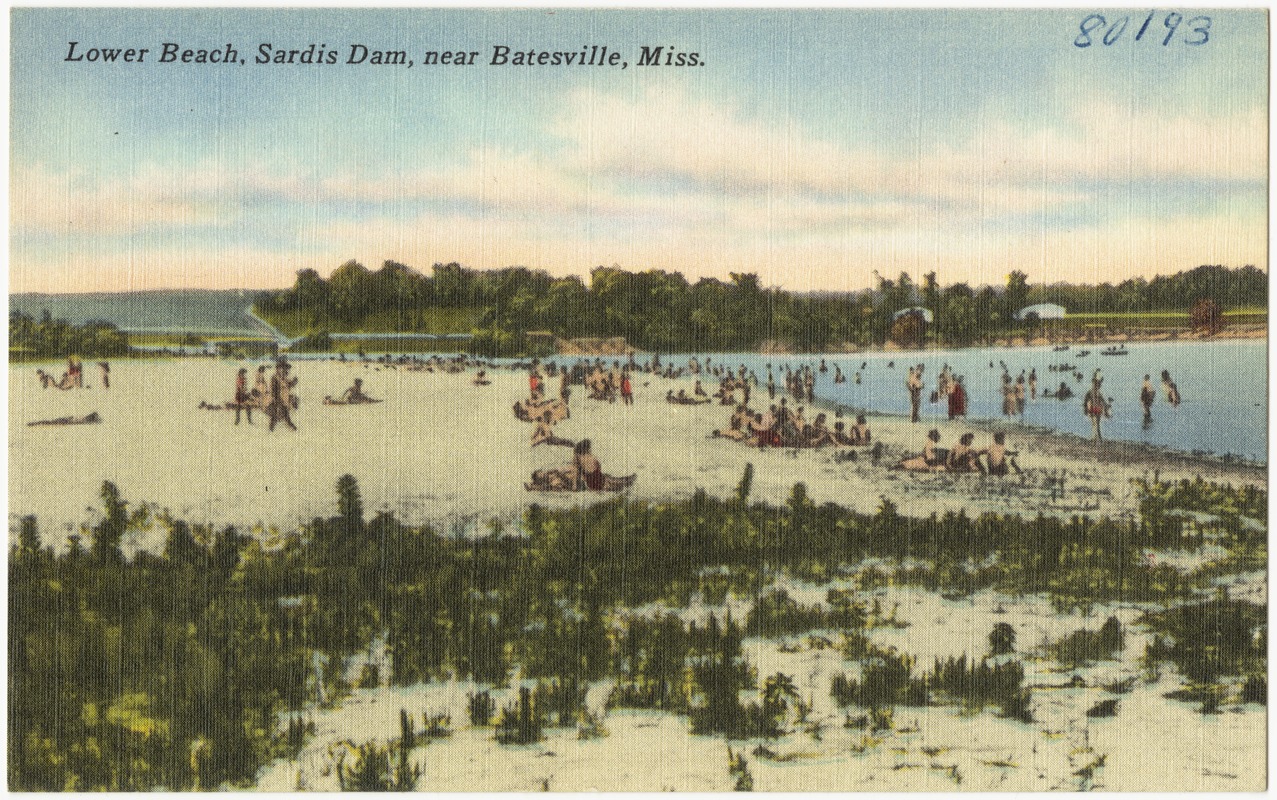 Lower beach, Sardis Dam, near Batesville, Miss.