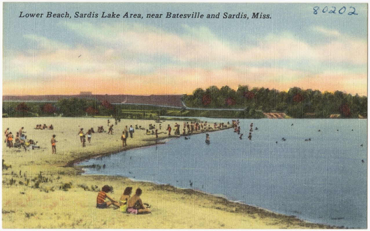 Lower beach, Sardis Lake area, near Batesville and Sardis, Miss.