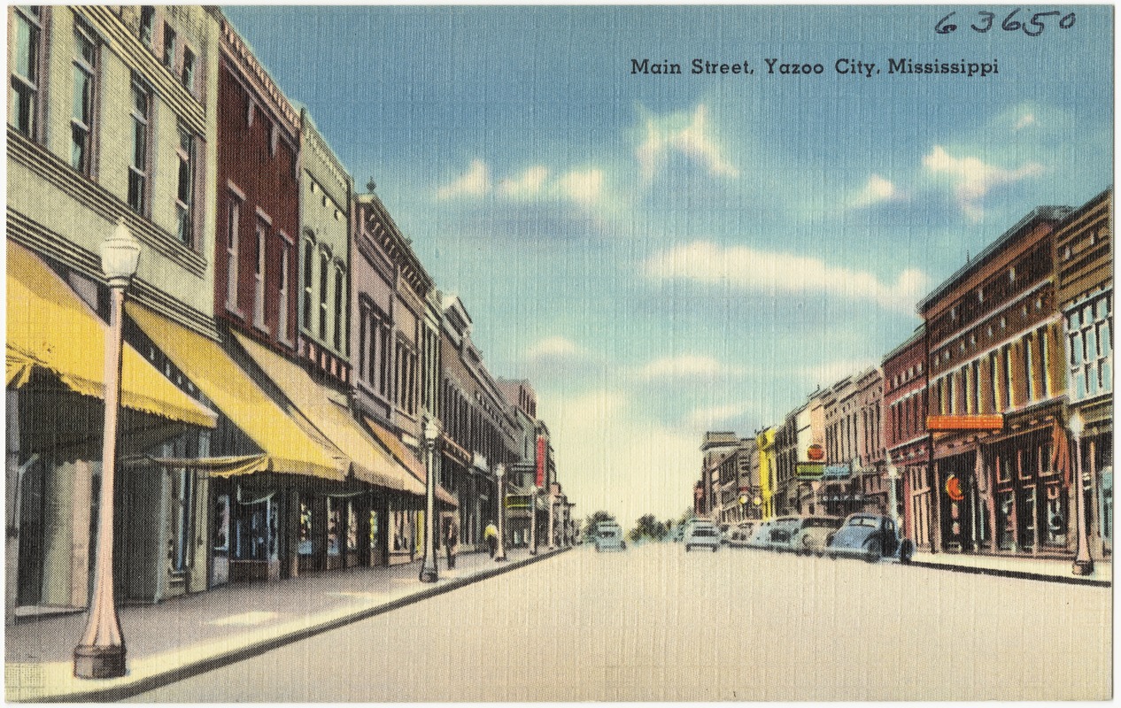 Main street, Yazoo City, Mississippi