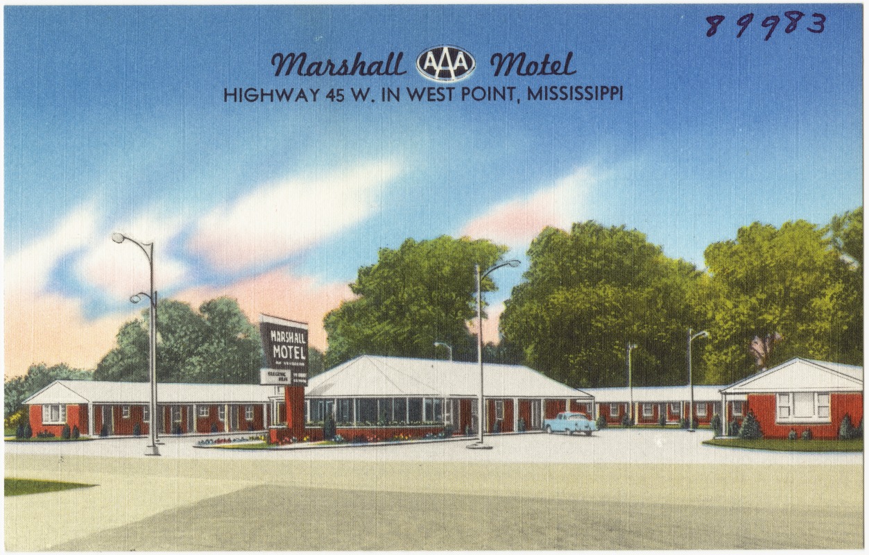 Marshall Motel, Highway 45 W. In West Point, Mississippi