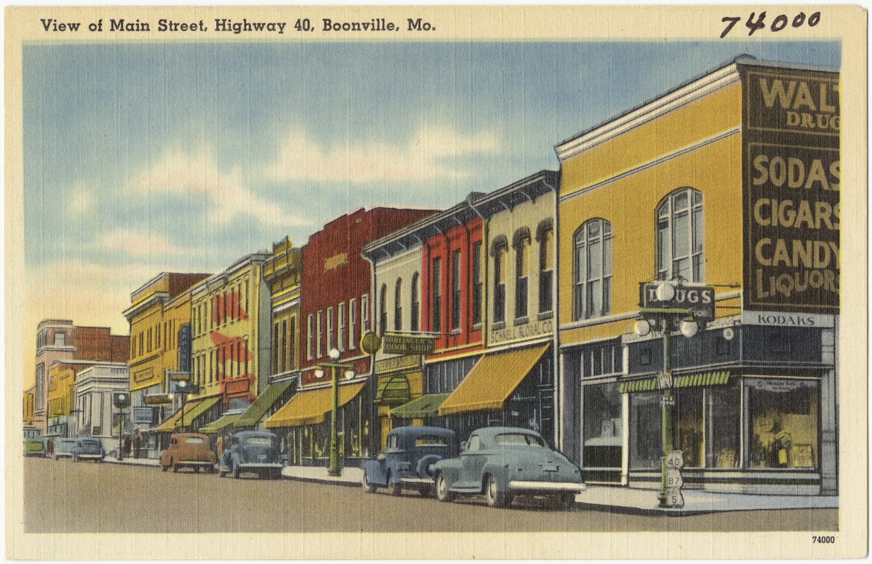 View of Main Street, Highway 40, Boonville, Mo.