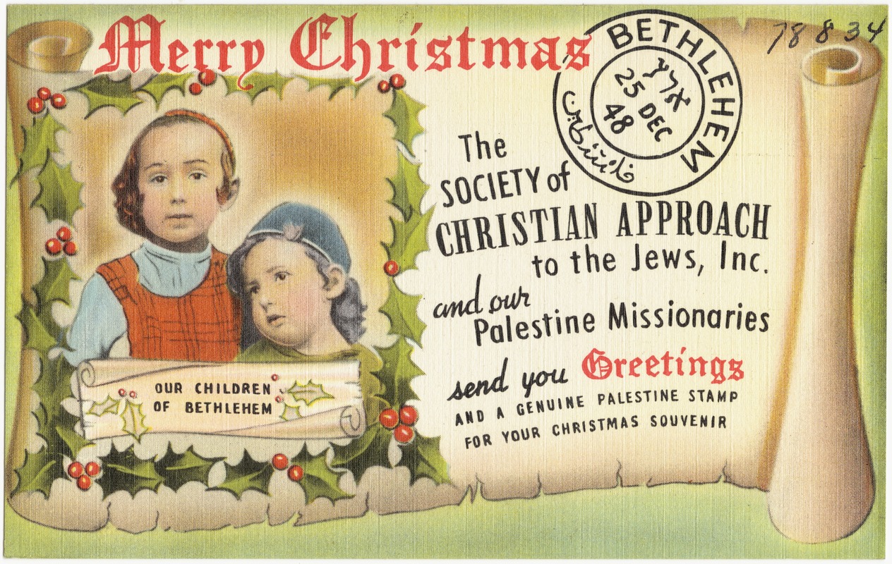 Merry Christmas. The Society of Christian Approach to the Jews, Inc