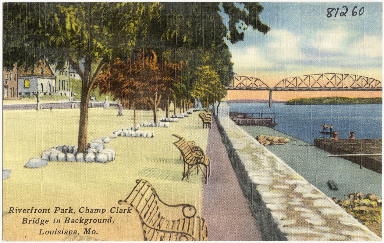Riverfront Park, Champ Clark Bridge in background, Louisiana, Mo