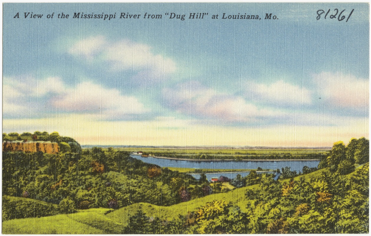 A view of the Mississippi River from "Dug Hill" at Louisiana, Mo.