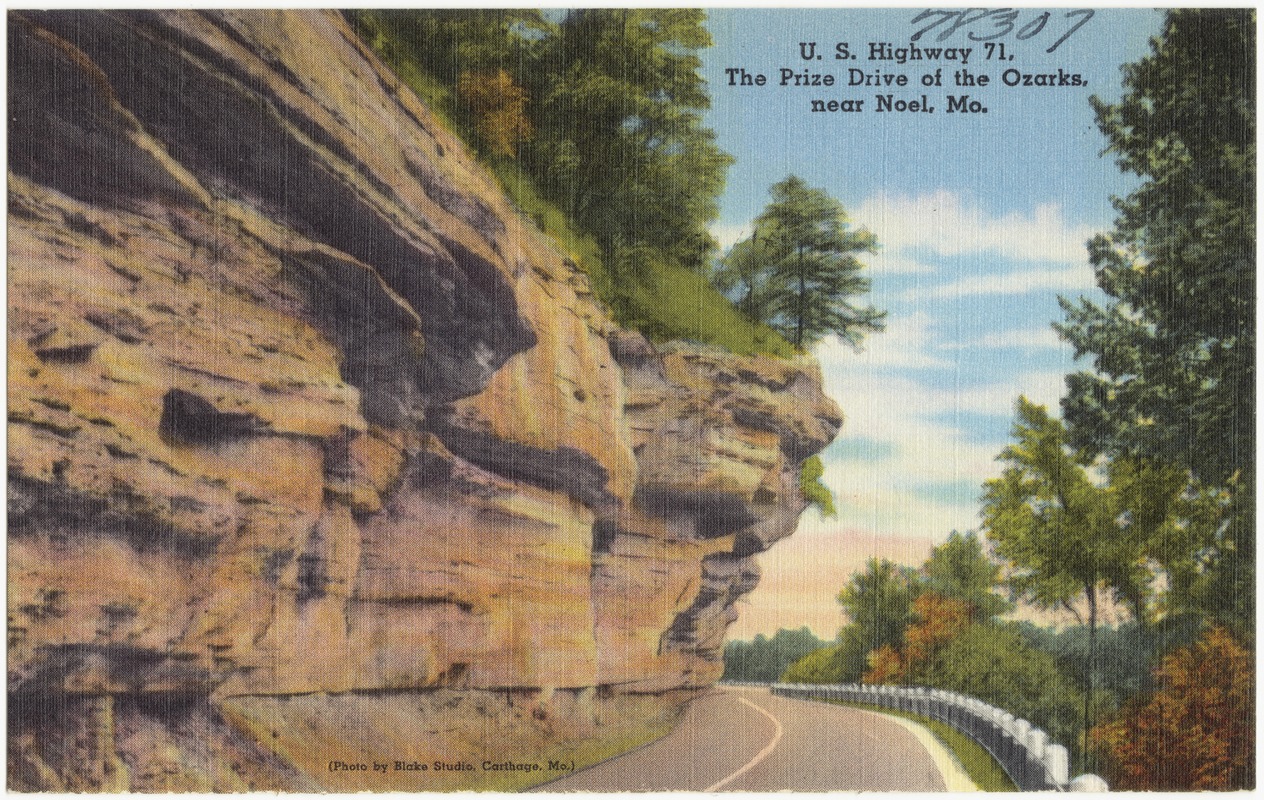 U.S. Highway 71, the Prize Drive of the Ozarks, near Noel, Mo