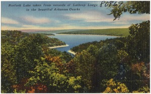 Norfolk Lake taken from veranda of Lathrop Lodge in the beautiful Arkansas Ozarks