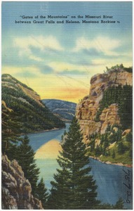 "Gates of the Mountains" on the Missouri River between Great Falls and Helena, Montana Rockies 74