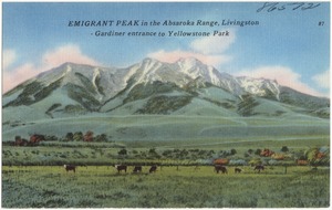 Emigrant Peak in the Absaroka Range, Livingston - Gardiner entrance to Yellowstone Park