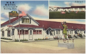 M & N Motel, on U.S. 2 and 89, Browning, Montana