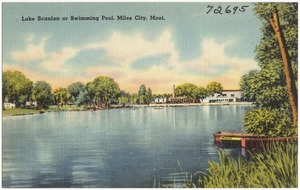 Lake Scanlan or swimming pool, Miles City, Mont.