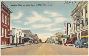 Looking West on Main Street of Miles City, Mont.
