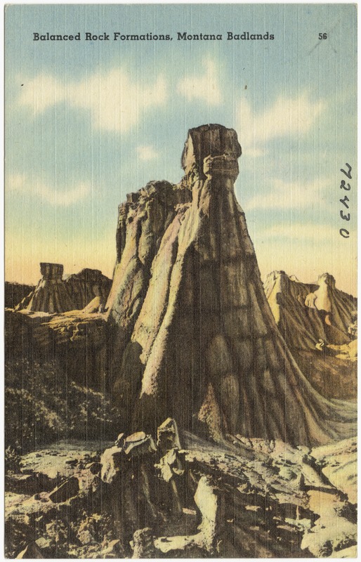 Balanced rock formations, Montana Badlands