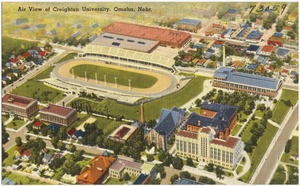 Air view of Creighton University, Omaha, Nebr.