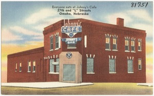 Everyone eats at Johnny's Café, 27th and "L" Streets, Omaha, Nebraska