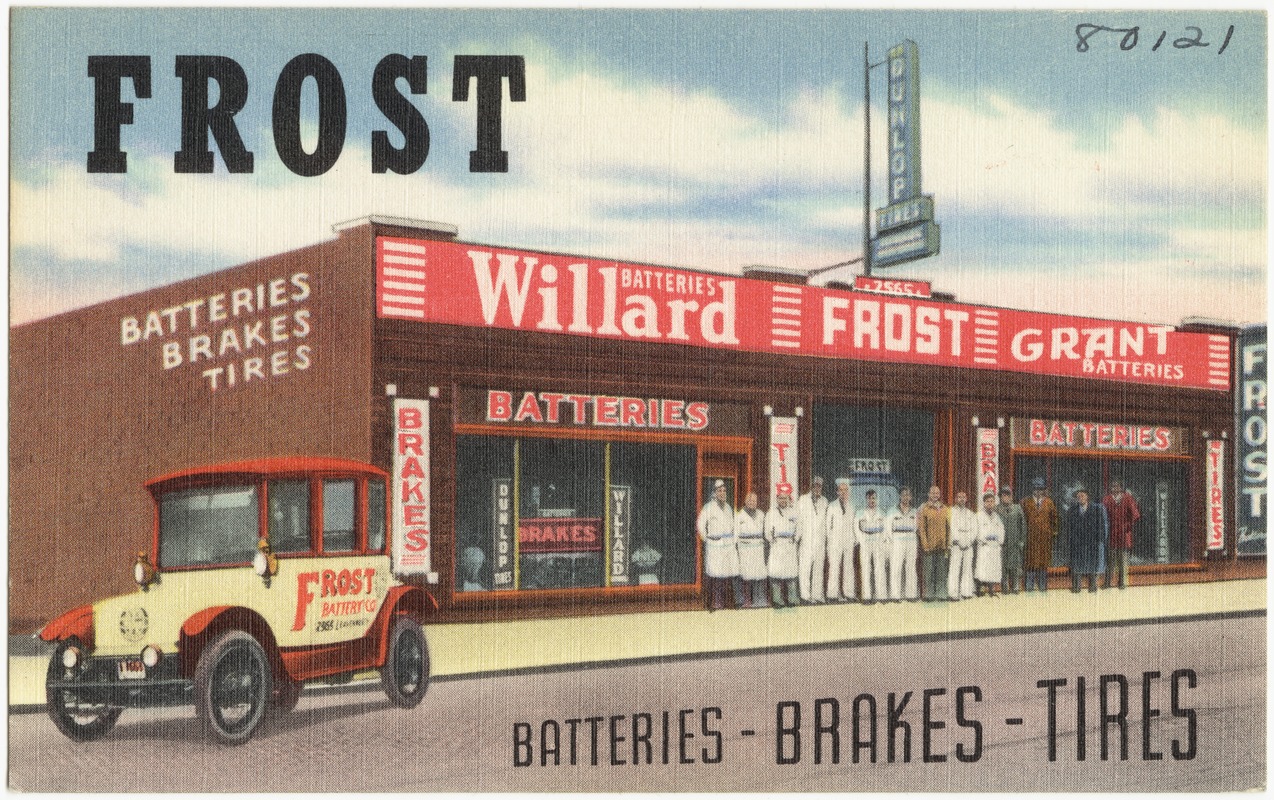 Frost Industries, Inc., batteries, brakes, tires