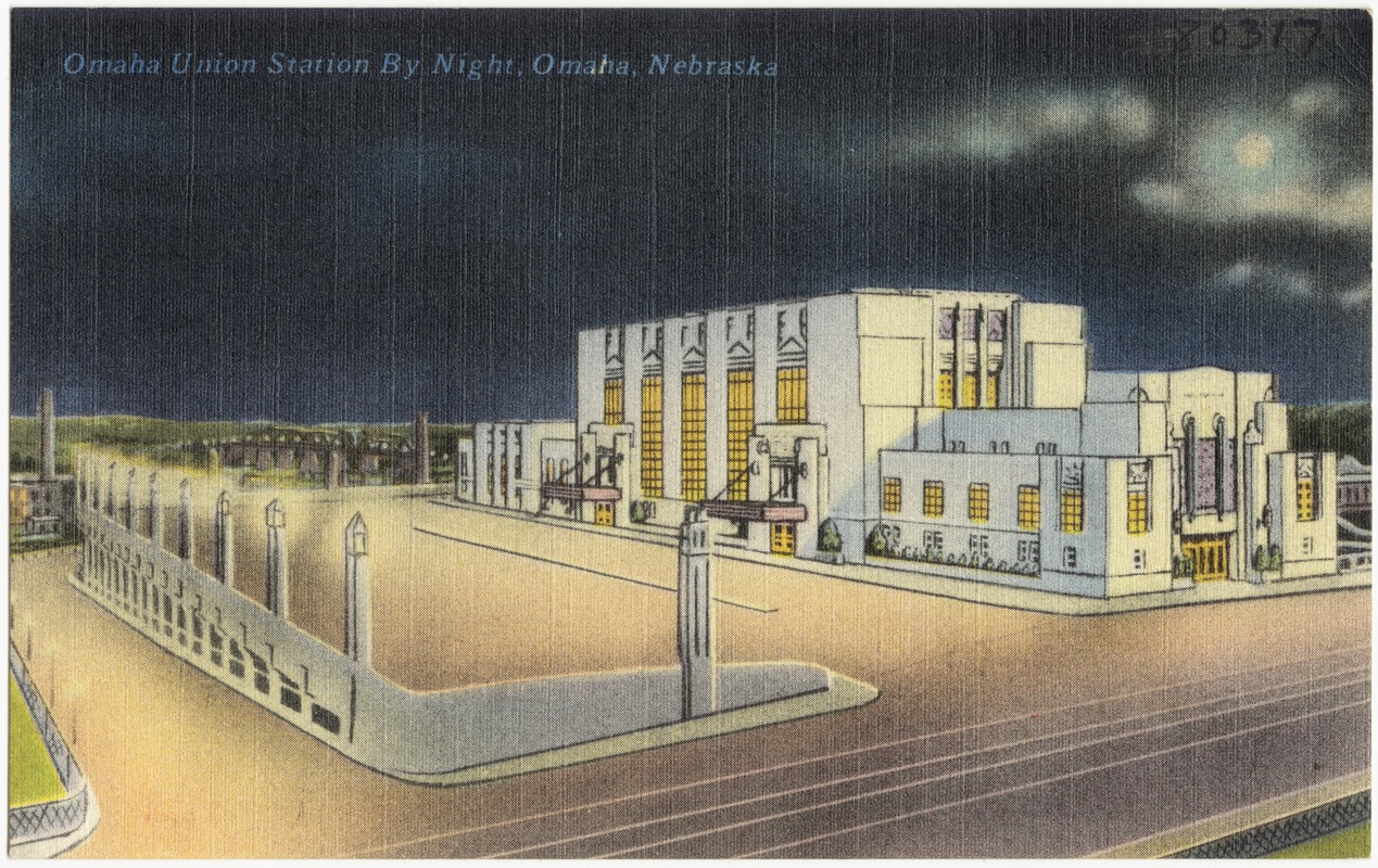 Omaha Union Station by night, Omaha, Nebraska