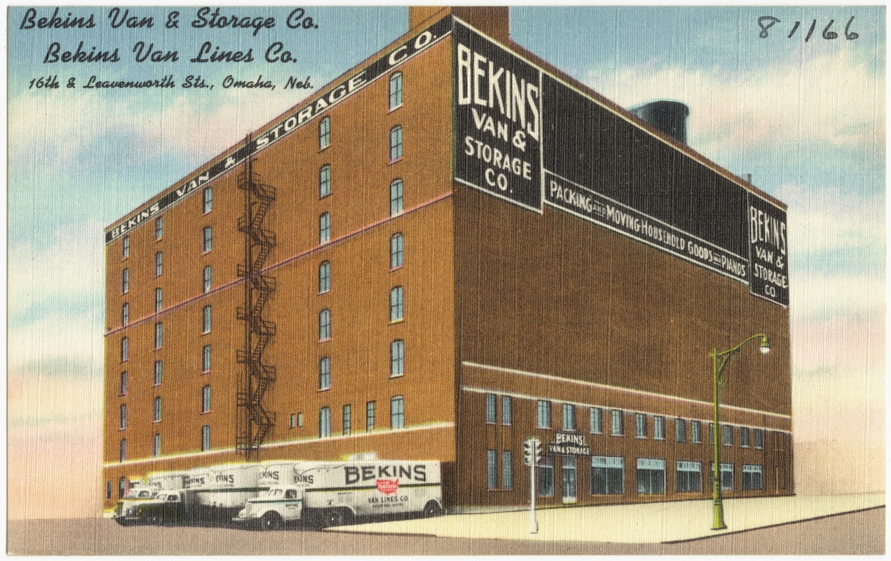 Bekins Van & Storage Co., Bekins Van Lines Co., 16th & Leavenworth Sts., Omaha, Neb.
