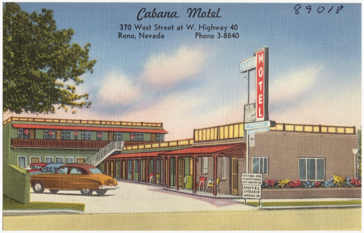 Cabana Motel, 370 West Street at W. Highway 40, Reno, Nevada
