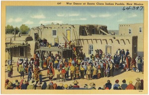 War dance at Santa Clara Indian Pueblo, New Mexico