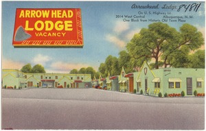 Arrowhead Lodge, on Highway 66, 2014 West Central, Albuquerque, New Mexico, one block from historic Old Town Plaza