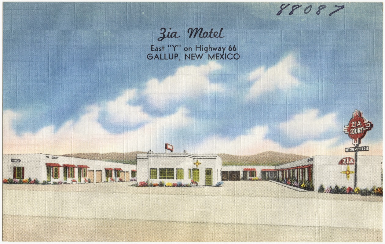 Zia Motel, east "Y" on Highway 66, Gallup, New Mexico
