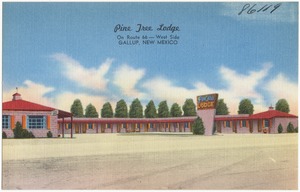 Pine Tree Lodge, on Route 66 -- West side, Gallup, New Mexico