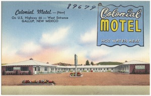 Colonial Motel -- (New), on U.S. Highway 66 -- west entrance