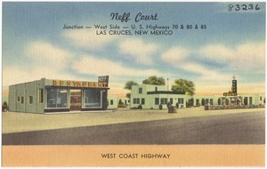 Neff Court, junction -- west side -- U.S. Highways 70 & 80 & 85, Las Cruces, New Mexico. West coast highway