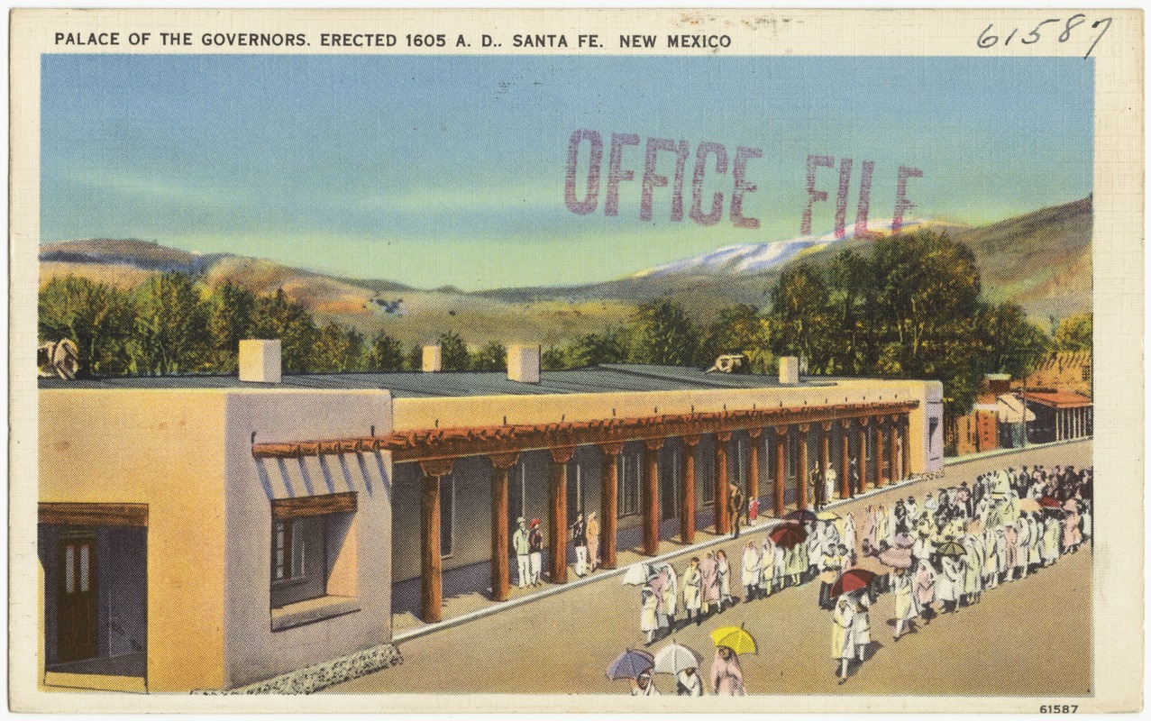 Palace of the Governors, erected 1605 A.D., Santa Fe, New Mexico
