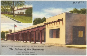 The Palace of Governors, "One of the famous buildings of the United States", (El Palacio Real), Santa Fe, New Mexico