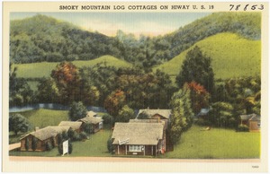 Smoky Mountain Log Cottages on Highway U.S. 19