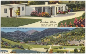 Overlook Motel, cottages and dining room, Bryson City, N. C.
