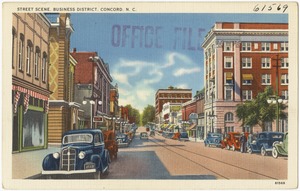 Street scene. Business District. Concord, N. C.