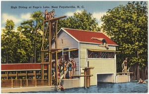 High diving at Page's Lake, near Fayetteville, N. C.
