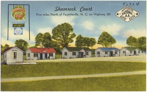 Shamrock Court, five miles north of Fayetteville, N. C. on Highway 301