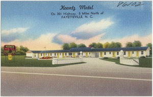 Koontz Motel, on 301 Highway. 5 miles north of Fayetteville, N. C.