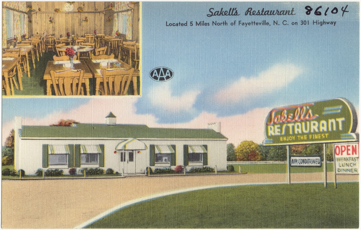 Sakell's Restaurant, located 5 miles from north of Fayetteville, N. C. on 301 Highway