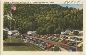 Scene of Fontana Village, N. C. from Registration Office