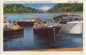 Cruising party on Fontana Lake, Fontana Dam, N. C.