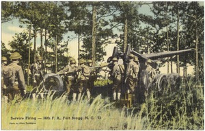 Service firing -- 36th F. A., Fort Bragg, N. C.