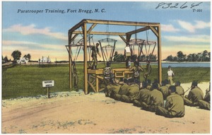 Paratrooper training, Fort Bragg, N. C.