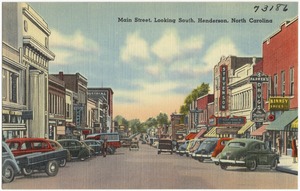 Main street, looking south, Henderson, North Carolina